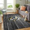 Nashville Predators Nhl Team Logo Grey Wooden Type 7638 Rug Home Decor Living Room Area Carpet