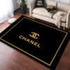 Chanel Black Luxury Fashion Brand Rug Area Carpet Door Mat Home Decor