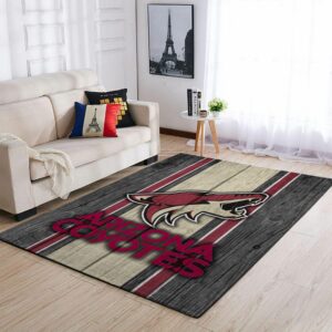 Arizona Coyotes Nhl Team Logo Type 7710 Rug Area Carpet Home Decor Living Room