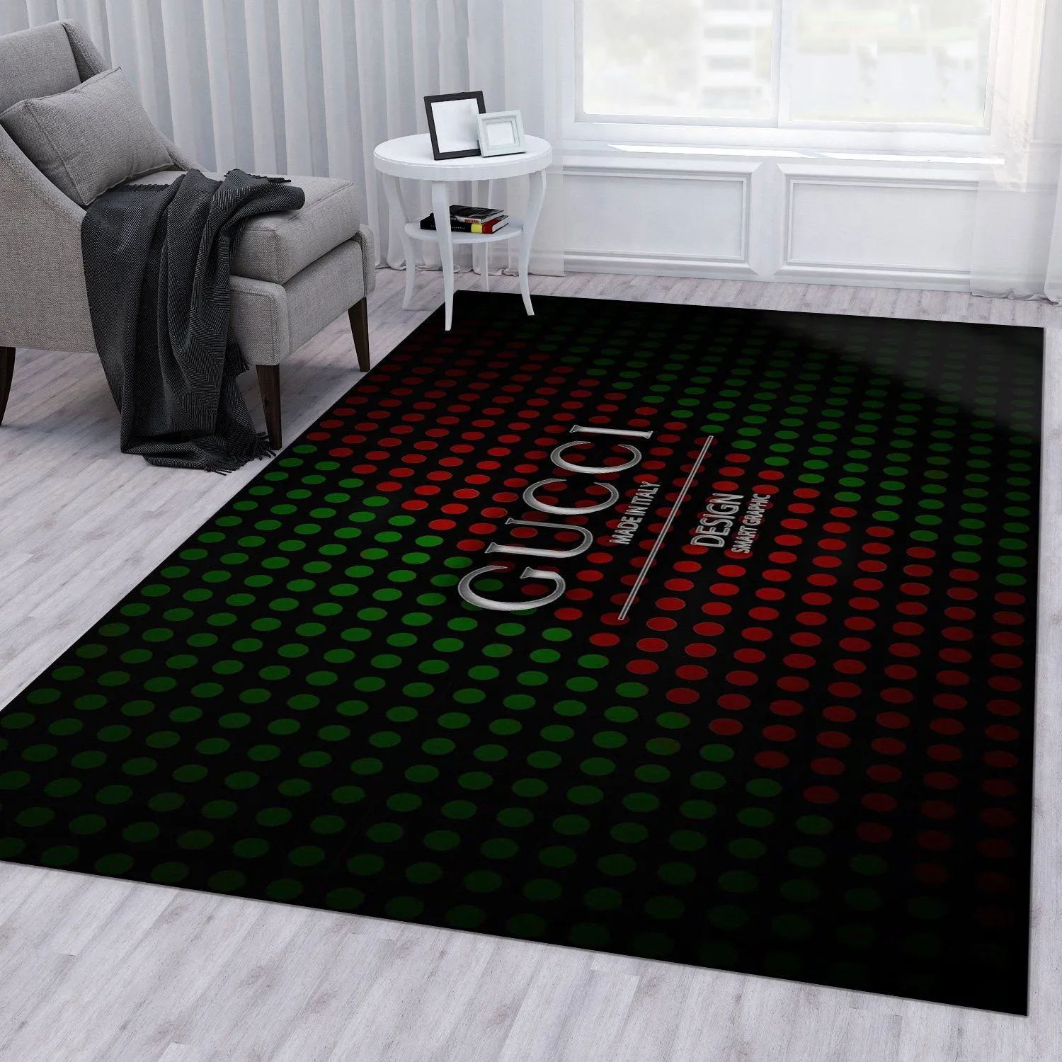 Gucci Black Mat Luxury Fashion Brand Rug Door Mat Area Carpet Home Decor