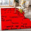 Supreme Red Christmas Luxury Fashion Brand Rug Area Carpet Door Mat Home Decor