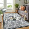 Vegas Golden Knights Nhl Team Logo Skull Flower Type 7767 Rug Area Carpet Home Decor Living Room