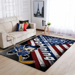 Tampa Bay Lightning Nhl Team Logo Mickey Us Type 7773 Rug Area Carpet Home Decor Living Room