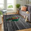 Minnesota Wild Nhl Team Logo Grey Wooden Type 7776 Rug Living Room Area Carpet Home Decor