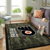 Philadelphia Flyers Nhl Team Logo Camo Type 7783 Rug Living Room Area Carpet Home Decor