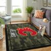 Calgary Flames Nhl Team Logo Camo Type 7789 Rug Area Carpet Living Room Home Decor