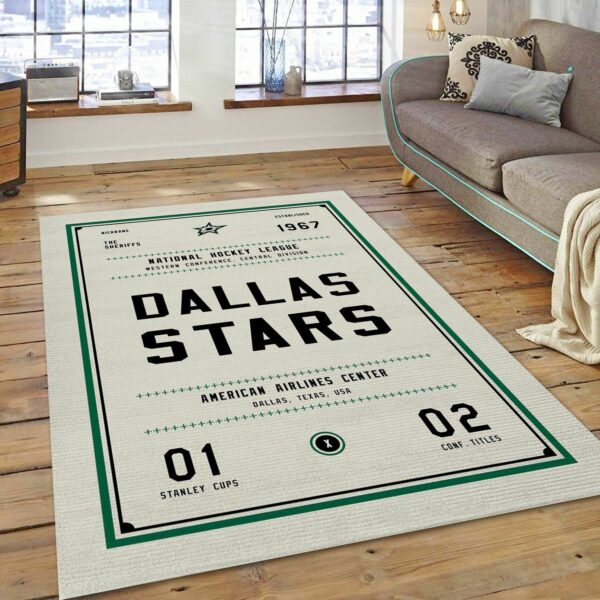 Dallas Stars Nhl Us Type 7793 Rug Living Room Area Carpet Home Decor