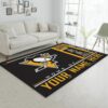 Customizable Pittsburgh Penguins Wincraft Personalized Nhl Type 7816 Rug Living Room Area Carpet Home Decor
