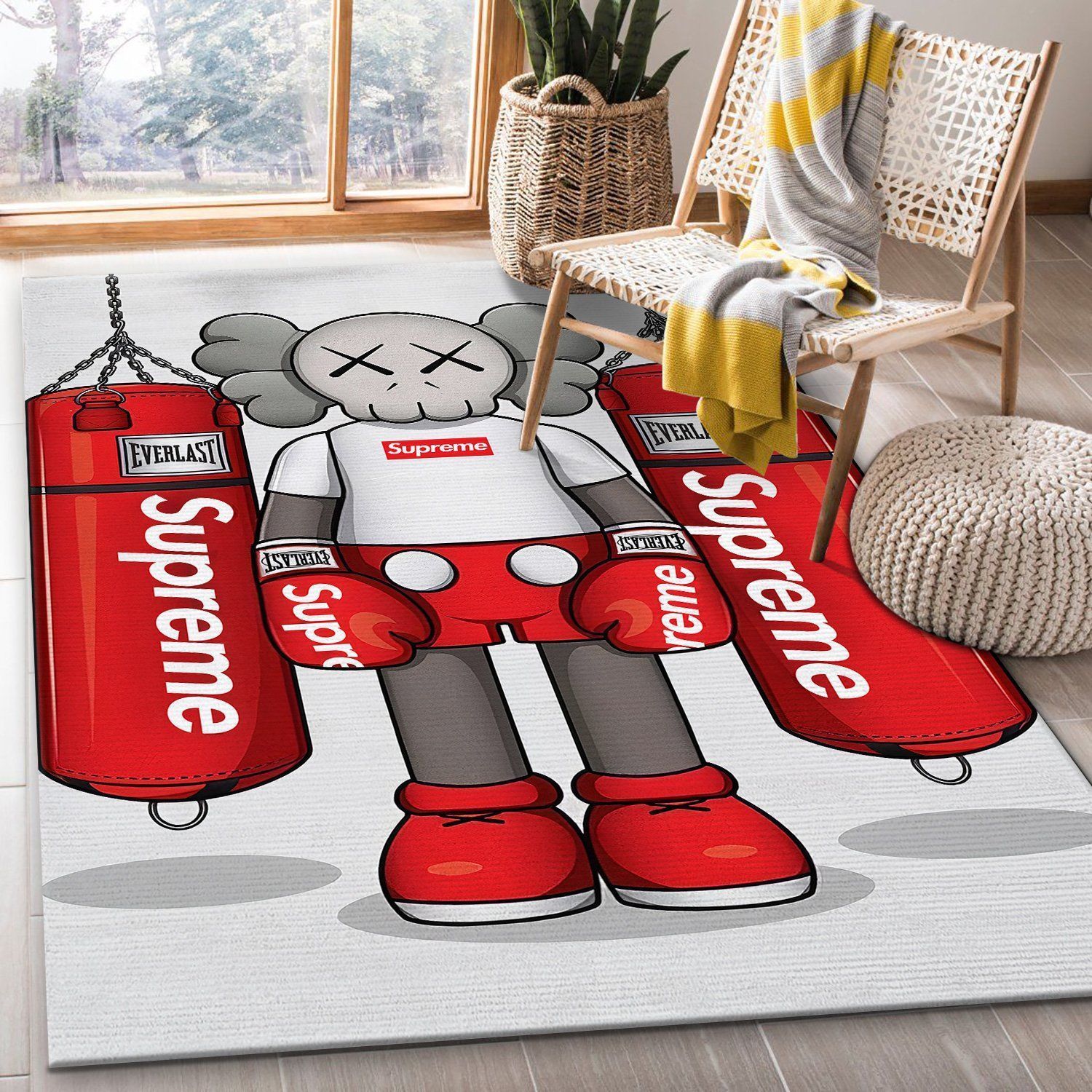 Kaws Supreme Area Christmas Luxury Fashion Brand Rug Home Decor Door Mat Area Carpet