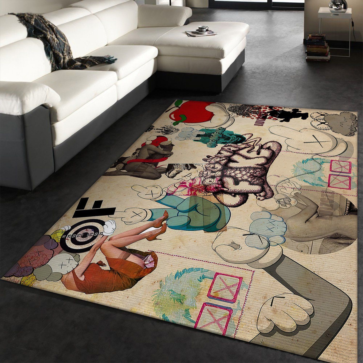 Kaws Supreme Collection Area Luxury Fashion Brand Rug Home Decor Area Carpet Door Mat