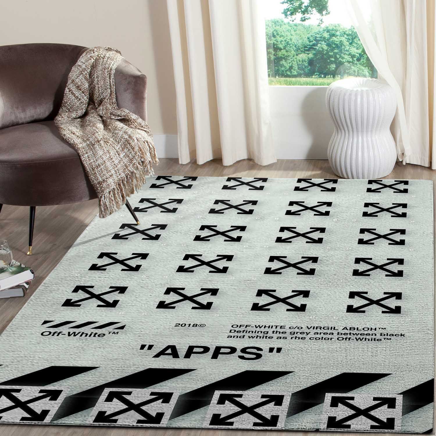 Off-White Area Luxury Fashion Brand Rug Area Carpet Door Mat Home Decor