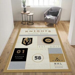 Vegas Golden Knights Nhl Type 7863 Rug Living Room Home Decor Area Carpet