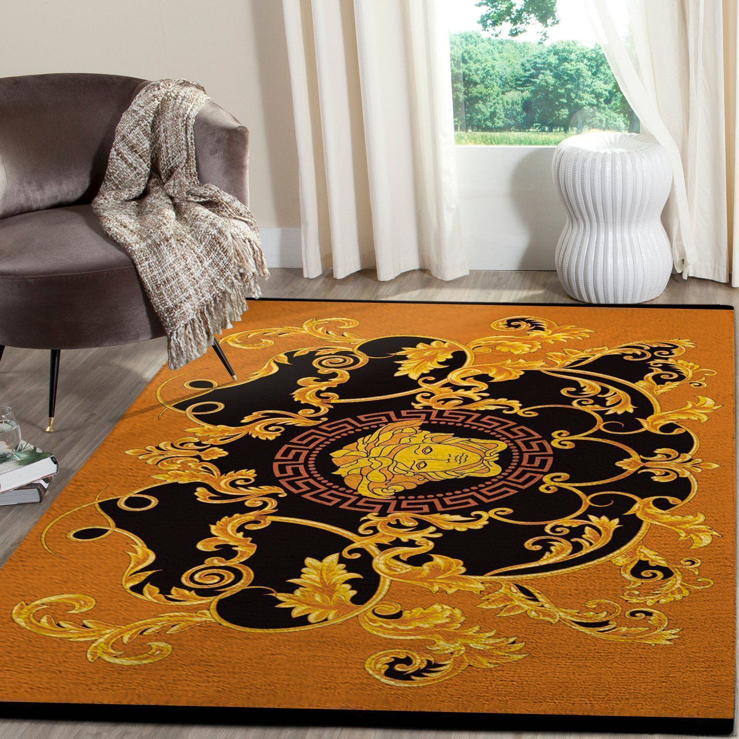 Versace Area Luxury Fashion Brand Rug Area Carpet Door Mat Home Decor
