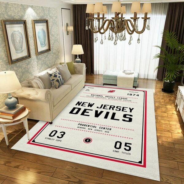 New Jersey Devils Nhl Us Type 7892 Rug Area Carpet Home Decor Living Room