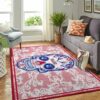 New York Rangers Nhl Team Logo Skull Flower Type 7916 Rug Home Decor Living Room Area Carpet