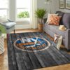 New York Islanders Nhl Team Logo Grey Wooden Type 7917 Rug Living Room Home Decor Area Carpet