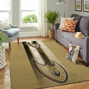 Anaheim Ducks Nhl Team Logo Nice Type 7927 Rug Living Room Home Decor Area Carpet