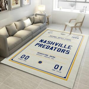 Nashville Predators Nhl Art Nhl And Us Type 7929 Rug Home Decor Living Room Area Carpet