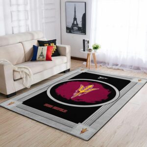 Arizona State Sun Devils Ncaa Team Logo Nice Type 7961 Rug Home Decor Area Carpet Living Room