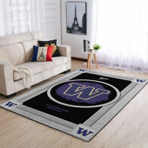 Washington Huskies Ncaas Team Logo Type 8014 Rug Living Room Area Carpet Home Decor