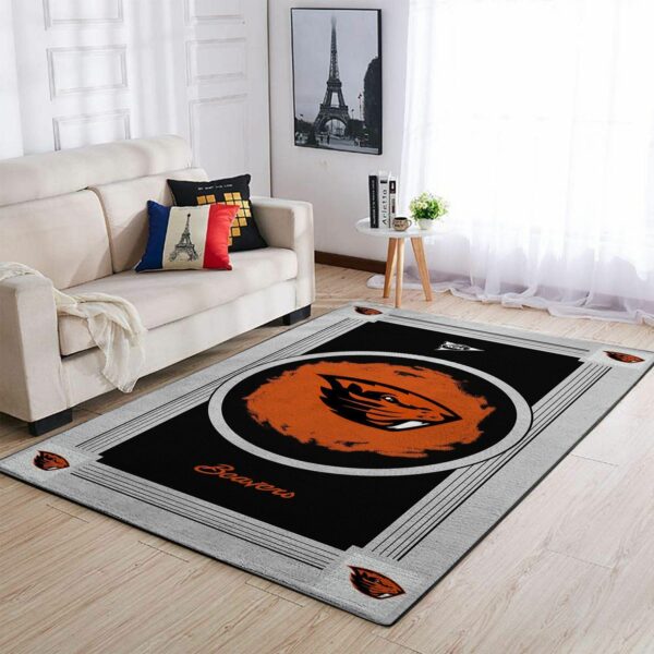 Oregon State Beavers Ncaas Team Logo Type 8015 Rug Area Carpet Living Room Home Decor