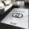 Gucci White Rectangle Rug Home Decor Fashion Brand Area Carpet Luxury Door Mat