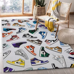 Assorted Jordan Rectangle Rug Luxury Door Mat Area Carpet Fashion Brand Home Decor