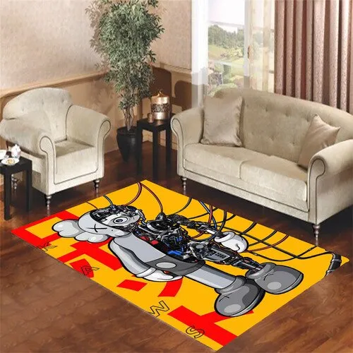 Kaws Yellow Cartoon s Rectangle Rug Area Carpet Luxury Home Decor Fashion Brand Door Mat