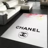 Chanel White Rectangle Rug Fashion Brand Home Decor Luxury Area Carpet Door Mat