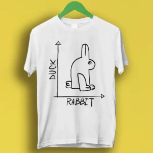 Rabbit Duck Drawing Meme Gift Funny Tee Style Unisex Gamer Cult Music T Shir