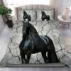 Black Horse Bedding For Horse Lover