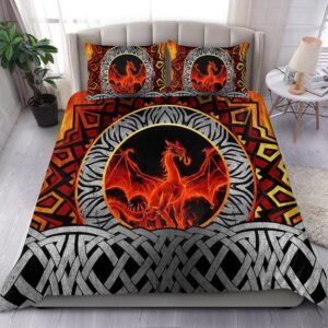 Celtic Dragon Bedding Set Fire Dragon