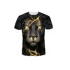 Creative Lightning Lion Animal All Over Print Tshirt
