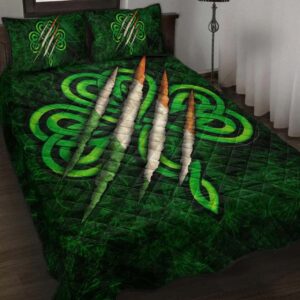 Ireland Celtic Quilt Set Irish Shamrock Scratch