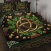 Ireland Celtic Quilt Set Irish Shamrock With Celtic Triquetra
