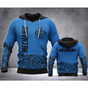 Mechanic 3D Hoodie Blue 3D Hoodie