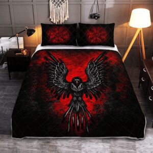Raven Vegvsir Viking Quilt Set