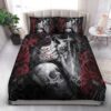 Skull Couple Quilt Set Rose