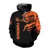 Trucker 3D Hoodie Black And Orange 3D Hoodie