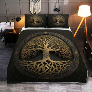 Viking Quilt Set Norse Celtic Yggdrasil Tree Of Life