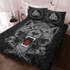 Viking Quilt Set Red Tongue