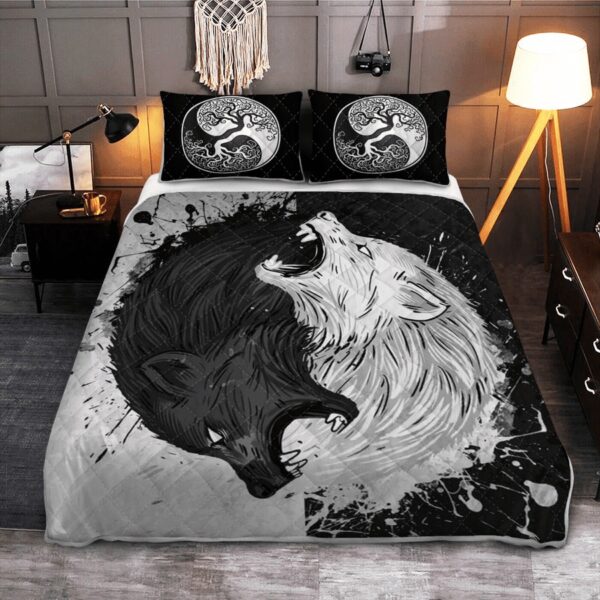 Viking Quilt Set Skoll And Hati Son Of Fenrir