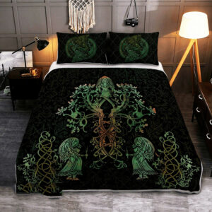 Viking Quilt Set Tree Of Life Raven Viking