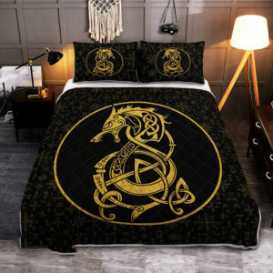 Viking Quilt Set Yellow Fennir
