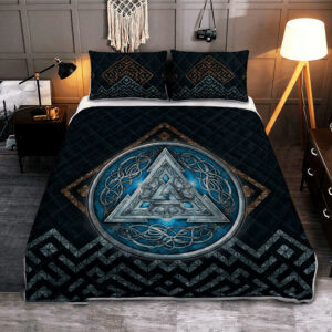 Viking Valknut Symbol Quilt Set